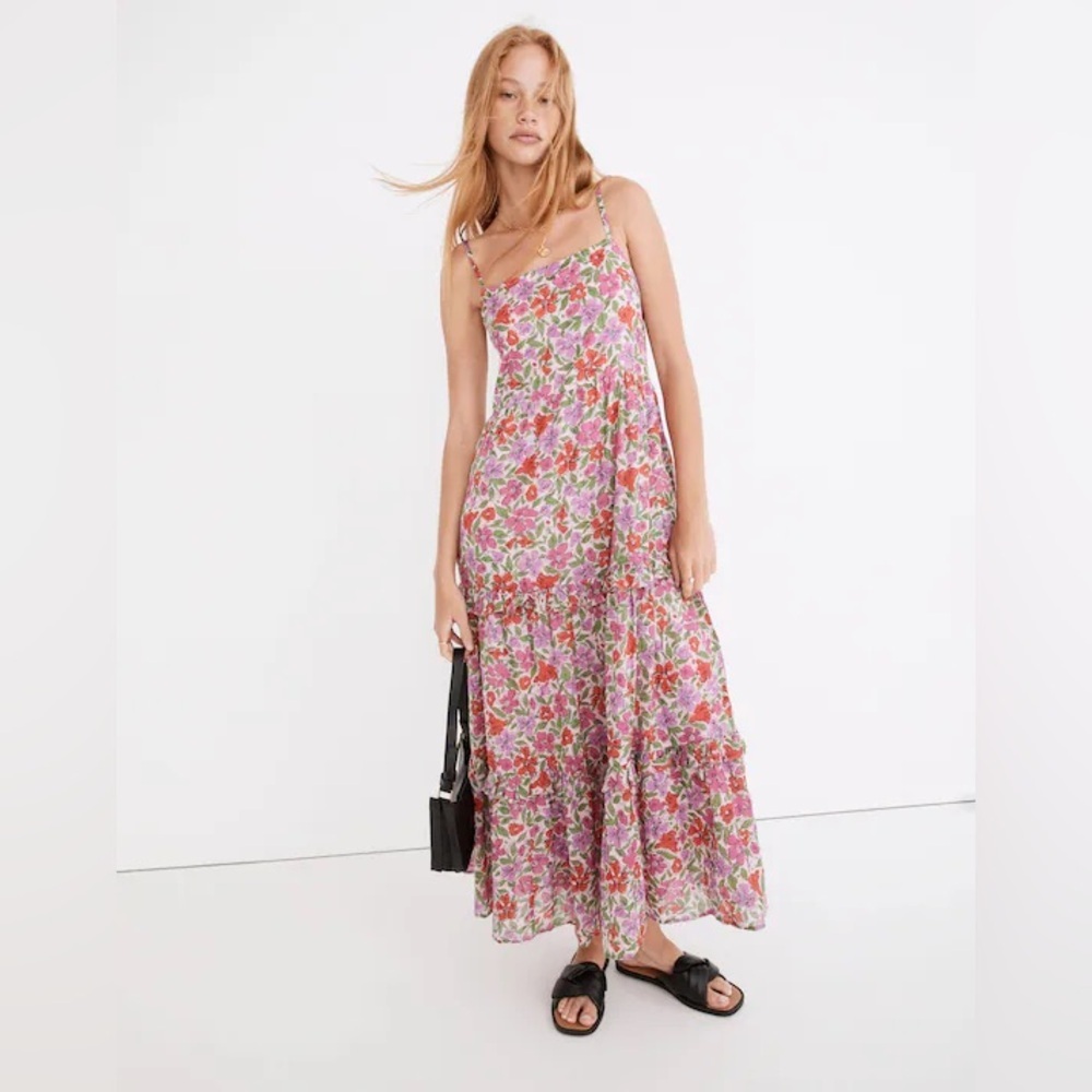 Banjanan Hazel Tiered Floral Cami Maxi Dress Size Medium